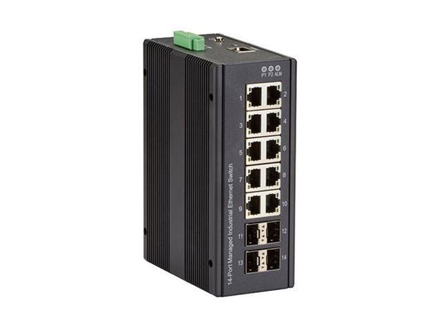 Black Box LIG1014A 14-Port Industrial Gigabit Ethe Rnet Switch Managed Extreme Temp.
