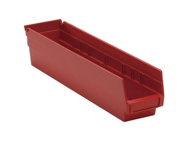 QUANTUM STORAGE SYSTEMS QSB103RD Red Shelf Bin, 17-7/8'L x 4-1/8'W x 4'H