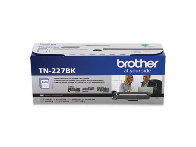 Brother International - TN227BK - Brother Genuine TN-227BK High Yield Black Toner Cartridge - Laser - High Yield - 3000 Pages