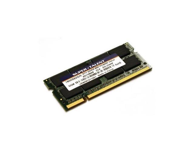 SUPER TALENT 2GB 200-Pin DDR2 SO-DIMM DDR2 800 (PC2 6400) Laptop Memory Model T800SB2G/V