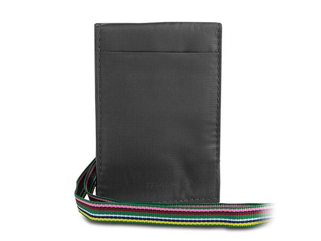 Travelon Safe ID Hack-Proof RFID Blocking Badge Shield Passport Holder Lanyard