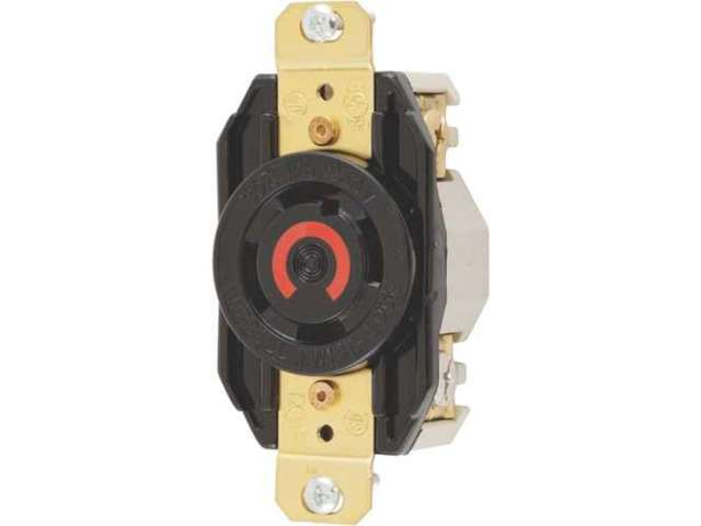 HUBBELL WIRING DEVICE-KELLEMS HBL2710 Locking Receptacle, L14-30R, 30 A,