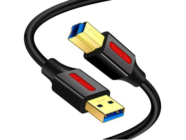 USB 3.0 Cable A Male to B Male 15 ft, Superspeed USB 3.0 Type A to B Male Cable Compatible with Printers, Docking Station, External Hard.
