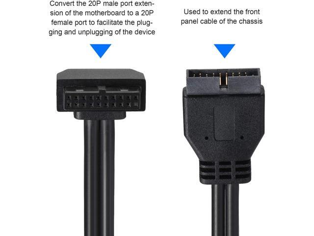 BEYIMEI USB 3.0 Motherboard 20 Pin Extension Cable,USB3.0 Motherboard 19PIN Male to Female Extension Cable High-Speed Connection (The Interface...