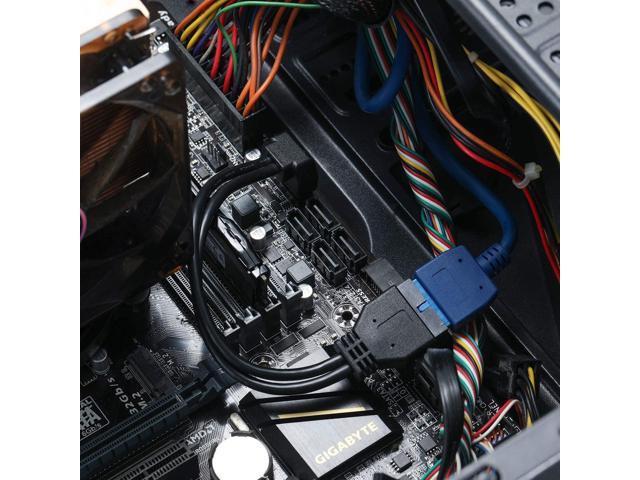 BEYIMEI USB 3.0 Motherboard 20 Pin Extension Cable,USB3.0 Motherboard 19PIN Male to Female Extension Cable High-Speed Connection (The Interface...