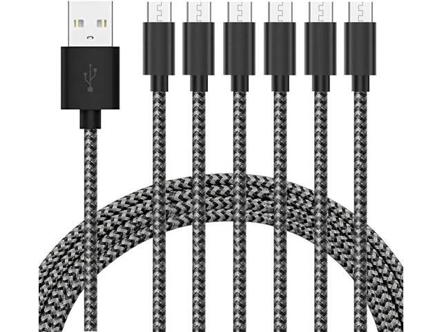 Gopala Micro USB Cable Android Charger [6-Pack 5ft] Nylon Braided Fast Sync & Charging Cord for Android, Samsung, Nexus, LG, HTC, Nokia, Sony, and More
