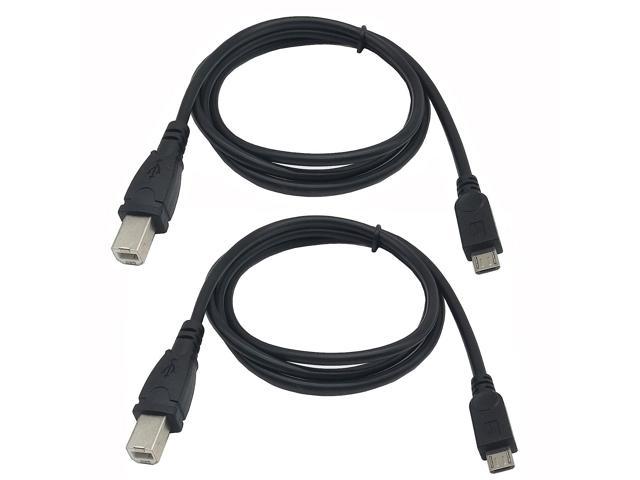 Micro USB to Printer Cable, T 2PCS Micro USB 5pin Male to USB Type B Data and Charge Cable, Android Phone pc to Printer Cable.