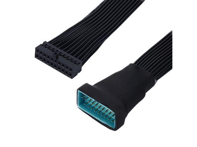 2 Pack USB 3.0 Header Extension Cable, JoyReken Low Profile USB 3.0 Internal 19/20 Pin Header Extender USB 3 Motherboard Adapter 5.9 inch