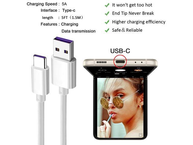 USB C Charger Cable for Samsung Galaxy Z Flip 6, Flip 5, Flip 4, Flip 3, Flip 2, Samsung Galaxy Z Fold6, Fold 5, Fold 4, Fold 3, Fold 2 Samsung...