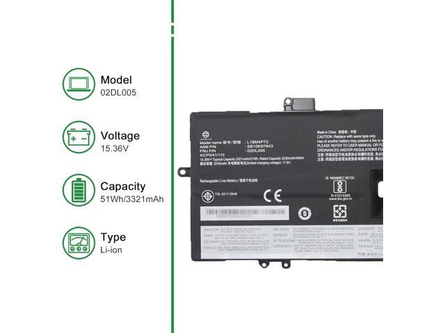 02DL005 L18M4P72 SB10K97643 Laptop Battery Replacement for Lenovo ThinkPad X1 Yoga 4th Gen / X1 Carbon 7th Gen 2019 / 8th Gen 2020 Series 02DL006...