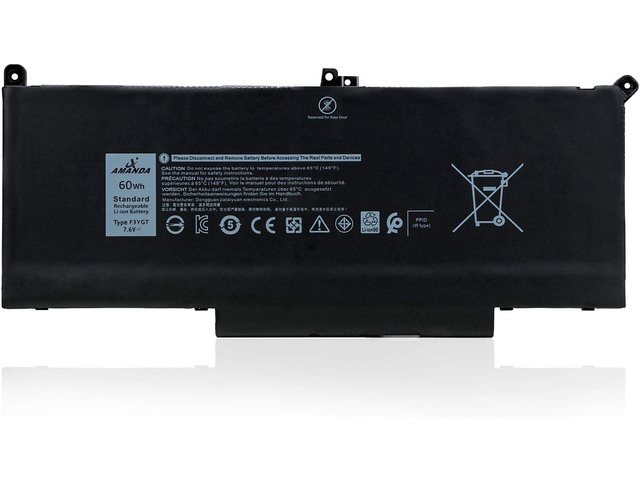 F3YGT Battery Replacement for Dell Latitude 12 7000 7280 7290/13 7000 7380 7390/