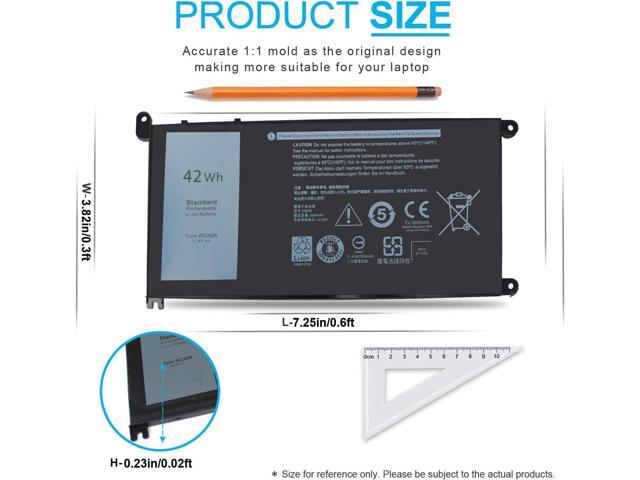 42Wh WDXOR 11.4V Battery for Dell Inspiron 13 7375 7368 7378 5368 5378 5379 P69G 15 7579 7560 7570 7569 7573 5570 5567 5565 5568 5578 5579 5575 17...