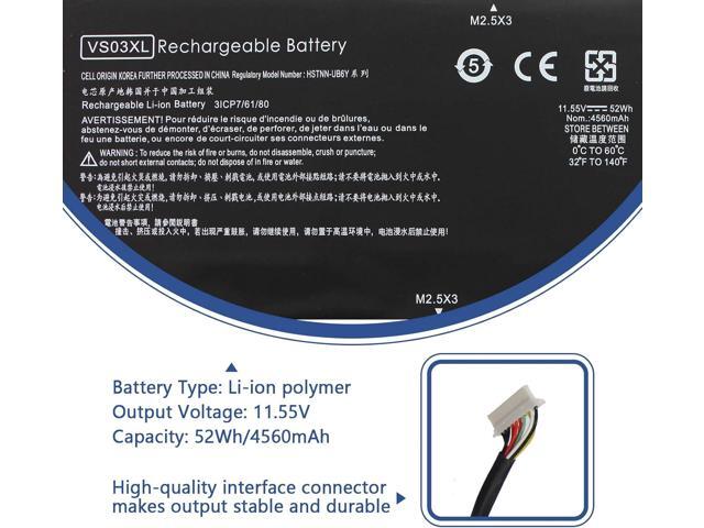 ANTIEE VS03XL 849313-850 Battery for HP Envy 15-AS 15T-AS Series: 15T-AS100 15-AS133CL 15-AS152NR 15-AS043CL 15-AS182CL AS020NR AS068NR AS027CL...