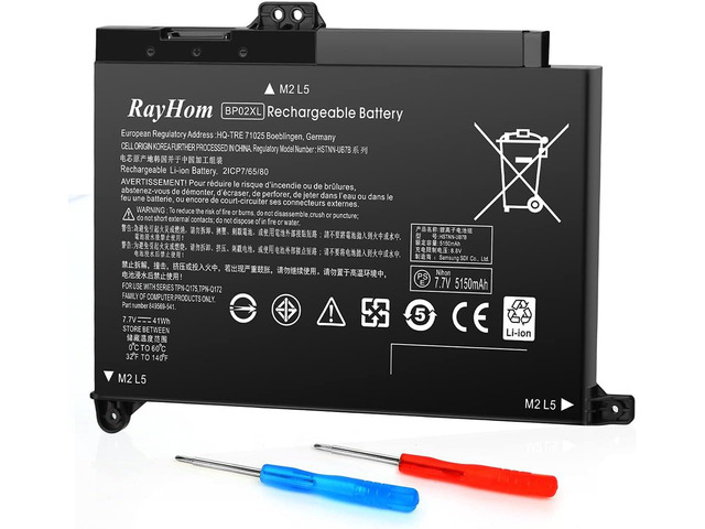 BP02XL 849909-850 Battery - for HP Pavilion Notebook PC 15 Series 15-AU000 15-AU010WM 15-AU018WM 15T-AW000 15Z-AW000-12 Months Warranty