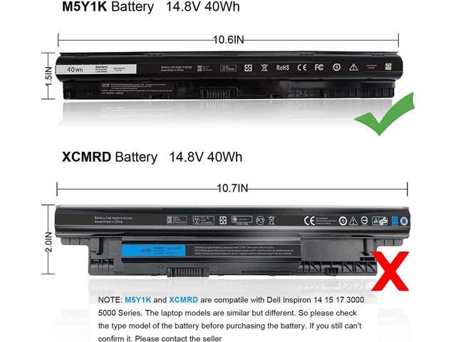 40Wh M5Y1K 14.8V Battery for Dell Inspiron 15 5000 3000 Series 5566 5558 5559 5552 3551 3552 3558 17 5755 5756 5758 5759 14 3451 3452 3458 3467...