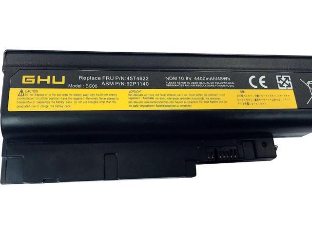 GHU New Battery 48 Wh Replacement 40Y6799 40Y6797 92P1141 Compatible with Lenovo ThinkPad Notebook T60 T500 W500 R500 R60 92P1133 42T4511 42T4504...