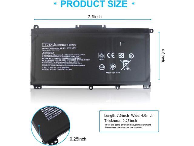 TF03XL 920070-855 920046-421 Battery for HP pavilion x360 14m-cd0001dx 14m-cd0003dx 15-cc0xx 15-cc023cl 15-cc123cl 15-cc050wm 15-cc563st 17-ar050wm...