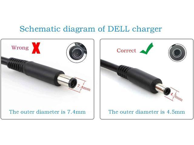 OEM 19.5V 6.67A 130-watt Charger for Dell Inspiron 14 16 7420 7620 7610 7706 7791 7590 3280 5490 P107F001 Laptop Small 4.5mm Tip Power Supply...