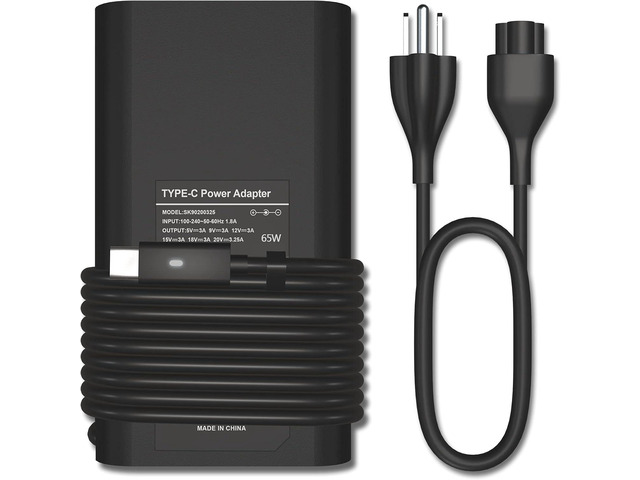 BULL-TECH 65W USB C Laptop Charger Replacement for Dell Latitude 5285 5289 5290 7212 7275 7285 7290 7390 7420 Dell XPS 13 9350 9360 9365 9370 9380...