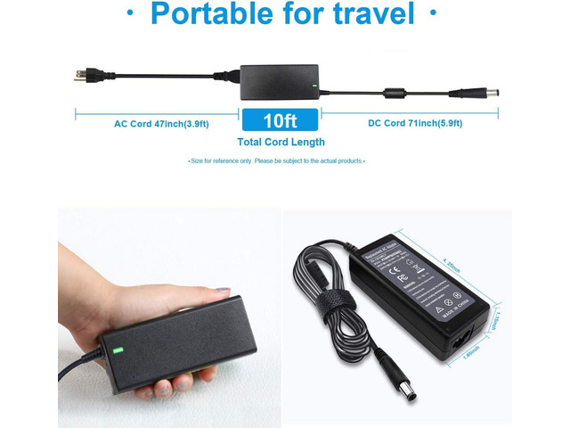 19.5V 3.34A 65W AC Adapter Charger Compatible with Dell inspiron 15R N5010 N5110 N7010 N4010 5521 5537 15 3520 3521 3531 3537 14 3421 5421 14R 5437...