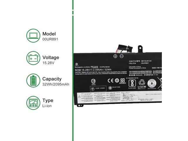00UR891 SB10L84122 Laptop Battery Replacement for Lenovo ThinkPad T570 T580 P51s P52s Series Notebook 00UR892 SB10L84123 00UR890 01AV493 SB10L84121...