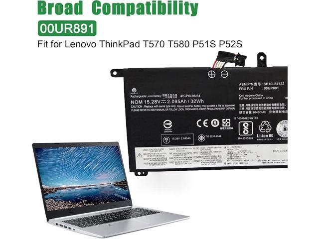 00UR891 SB10L84122 Laptop Battery Replacement for Lenovo ThinkPad T570 T580 P51s P52s Series Notebook 00UR892 SB10L84123 00UR890 01AV493 SB10L84121...