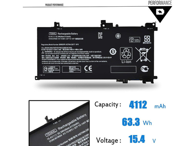TE04XL Battery for HP Owmen 15-ax200:15-ax250wm 15-ax210nr 15-ax243dx 15-ax256nr 15-ax252nr 15-ax220tx 15-ax220tx;hp Pavilion 15-bc200:15-bc204nf...