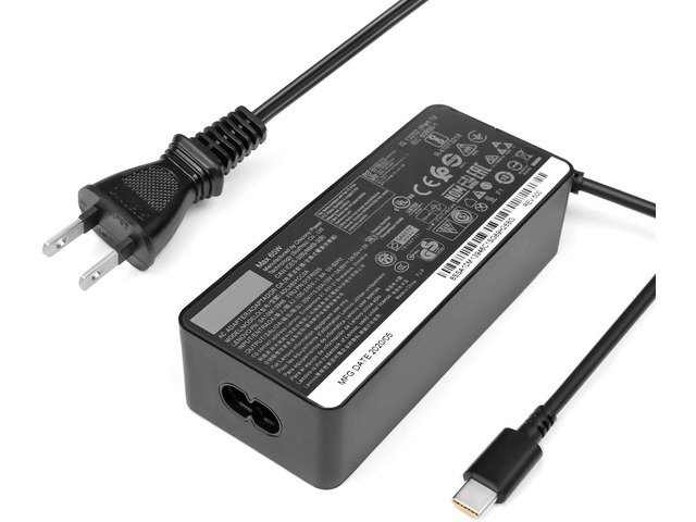 2 Prong 65w USB-c ac Adapter for Lenovo Yoga Charger c940 c740 s940 s730 c930 c630 920 910 900 730 720 adlx65ylc2a adlx65ycc2a adlx65ylc3a...