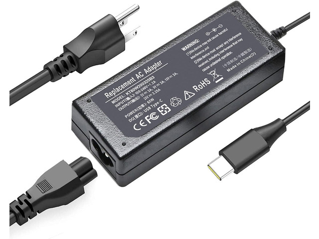 65W USB C Laptop Charger Compatible with Lenovo ThinkPad Yoga Chromebook Fast Power Supply AC Adapter