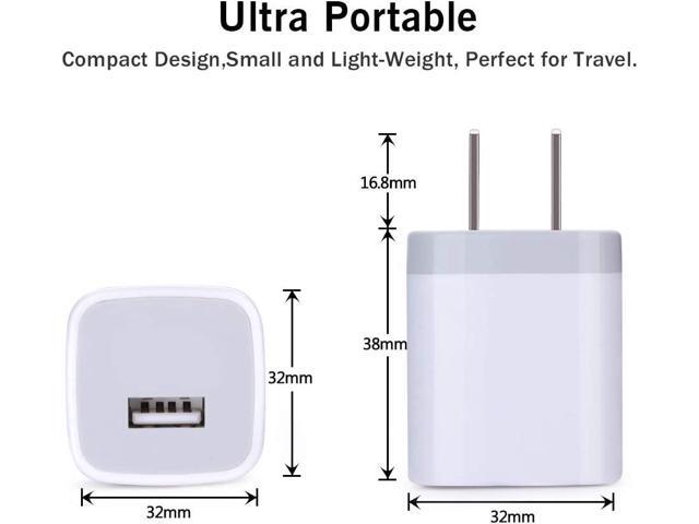 Single Port USB Wall Charger, GiGreen 1A/5V Power Adapter 5 Pack Charging Block Cube Plug Box Compatible Phone X/8/7/Xs/XR/6s/5/SE, Samsung...