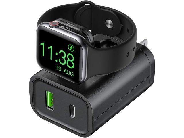 Fast Charger, 24W USB C Charger for iPhone 13/12/Mini/12 Pro Max, Wall Charger with Foldable Apple Watch Wireless Charger, PD Charger for iPhone,...