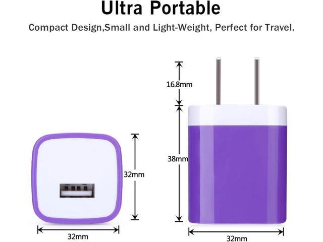 USB Wall Plug,GiGreen Single Port Fast Charging Block 5Pack USB Charging Plug Cube Wall Adapter Compatible iPhone 15 Pro Max 14 13 12 11 X 8,...