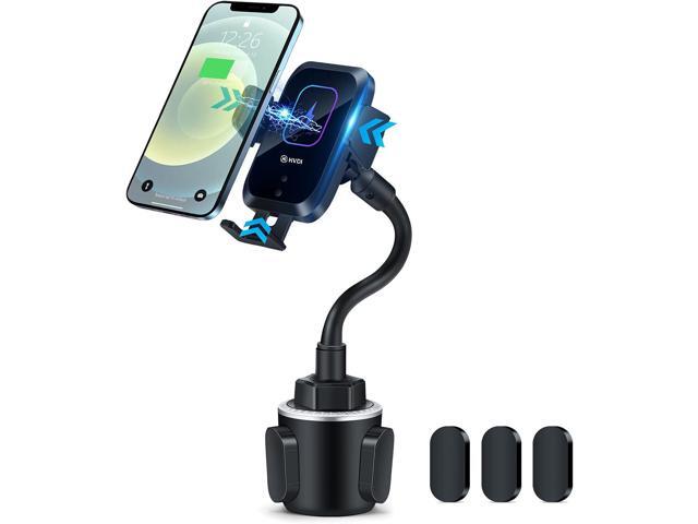 Wireless Car Charger-Cup Holder Phone Mount,Automatic Infrared Smart Sensor Clamping Qi 15W Fast Universal Adjustable Cell Phone Wireless Charging...