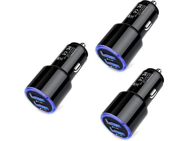 Car Charger, 3Pack 4.8A Rapid Car Phone Charger - USB Cigarette Lighter for iPhone 15 14 13 12 11 Pro Max SE XR XS X 8 7 6, Samsung Galaxy S23 S22...