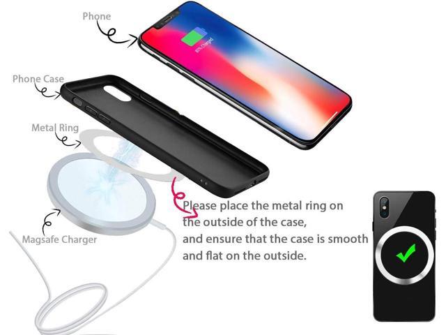 WYNK Universal Metal Rings 6 PCS Compatible for Apple Magsafe Charger/Wallet/Battery Pack, Compatible with iPhone 15/14/13/12...