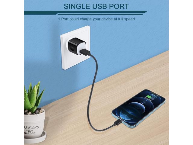 USB Wall Charger Plug, Fast Charging Block, AILKIN 5Pack 1A 1-Port Power Adapter Charging Cube Bricks Box for iPhone 15 14 13 12 Mini Pro...