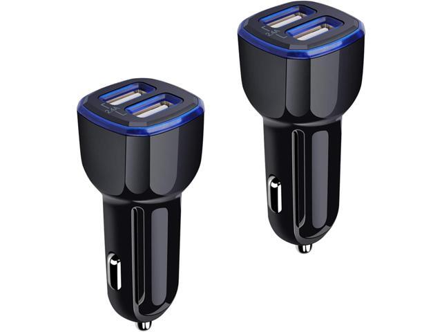 Car Charger, 2.4A 12W AndHot 2 Pack Mini Dual Port USB Car Charger Adapter Plug for iPhone 15 14 13 12 SE 11 Pro Max XR XS X 8 7 6S Plus, iPad,...