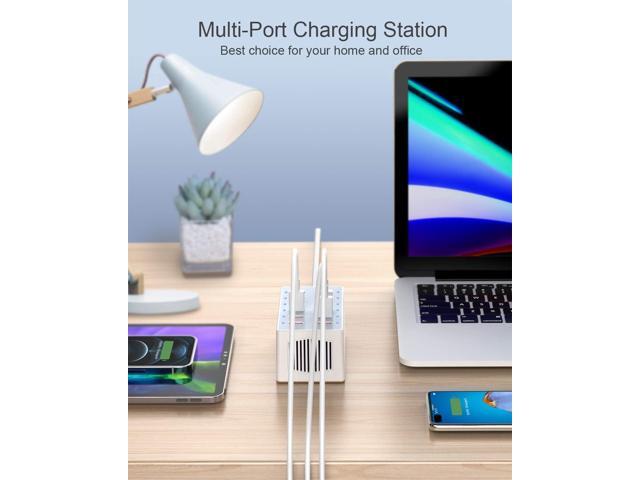 USB Charger 12-Ports USB Charging Station for Multiple Devices USB Wall Charger Power Hub Strip Smart Plug Charging Dock Block for iPhone...