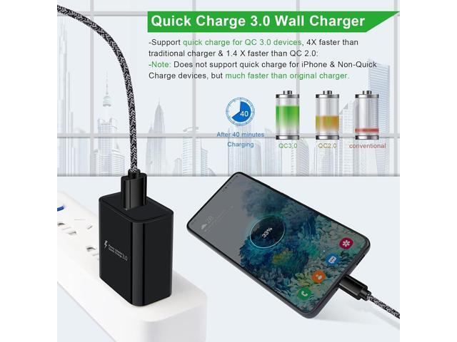 Type C Charger Fast Charger for Samsung Galaxy S24 S23 S22 S21 S20 A15 A54 A14 A53 A13,LG Stylo 6 5,Moto G Pure/G Power/G Stylus/G Play,Quick...