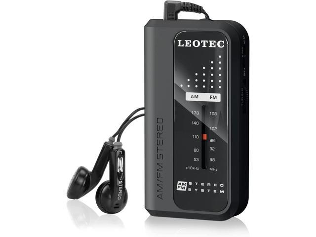 LEOTEC Small Pocket Radios, Battery Operated AM FM Radio, DBS Function Great Reception for Indoor, Outdoor & Emergency Use,Portable Transistor...
