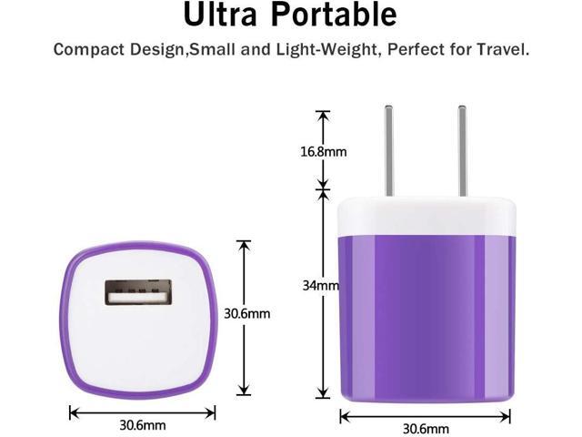 USB Charger Plug,Fast Charging Block,1A USB Cube 10Pack Wall Outlet Adapter Compatible iPhone 14/13 Pro Max/12/11/X/SE/8, Samsung Galaxy S23...
