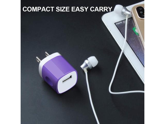 USB Charger Plug,Fast Charging Block,1A USB Cube 10Pack Wall Outlet Adapter Compatible iPhone 14/13 Pro Max/12/11/X/SE/8, Samsung Galaxy S23...