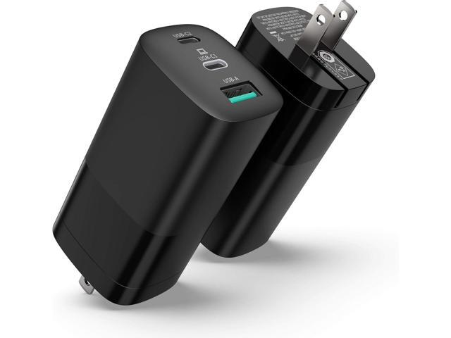 USB C GaN Charger, [UL Listed] 65W & 45W 3 Port PD 3.0 QC3.0 PPS USB Type C, Wall Adapter Power, Compatible for iPhone 14 Pro Max 13 12 Series,...