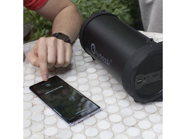 WOOZIK Rockit Go / S213 Bluetooth Speaker, Wireless Boombox Indoor/Outdoor with FM Radio,Micro SD Card, USB, AUX 3.5mm Support, Rechargeable...