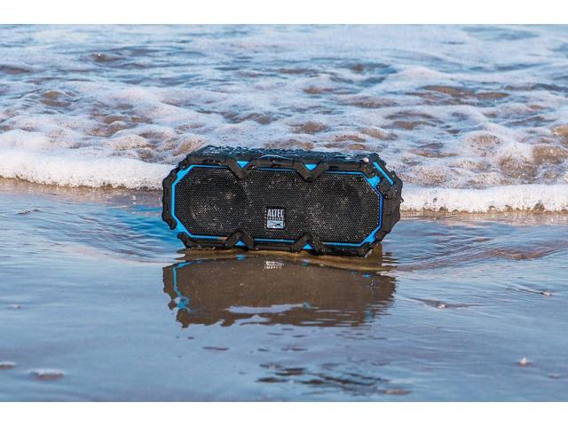 Altec Lansing LifeJacket Jolt - Waterproof Bluetooth Speaker, Durable & Portable Speaker with Qi Wireless Charging and Voice Assistant, Black w/Lights