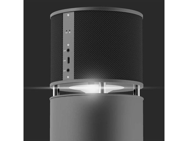 ABRAMTEK 100W Bluetooth Speaker, E600 High Power Wireless Speaker with Super Bass Subwoofer and 360 Sound for Home Office Party Outdoor (Grey)