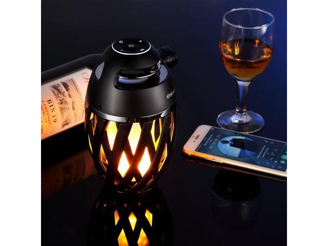 Led Flame Speaker, Torch Atmosphere Bluetooth Speakers & Outdoor Portable Stereo Speaker with HD Audio and Enhanced Bass,LED flickers Warm Yellow...