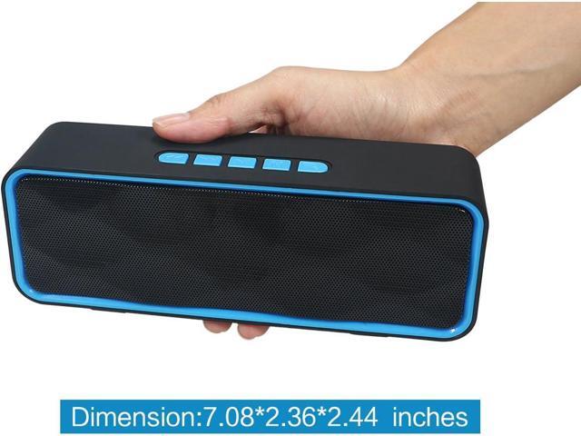 Wireless Bluetooth Speaker with AUX/USB/TF Card Slot, Outdoor Portable Stereo Speaker with HD Audio, Enhanced Bass, Dual-Driver, Handsfree Calling,...