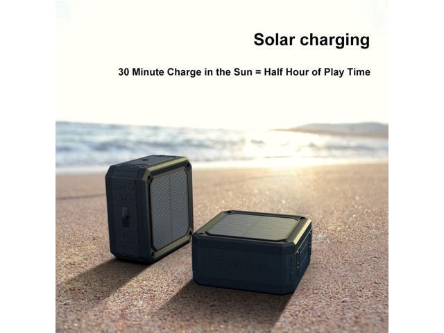 Solar Speaker Portable IPX6 Waterproof Bluetooth Speakers 15 Hours of Playtime Rich Stereo Bass Shockproof Dustproof for Home and Outdoor Wireless...