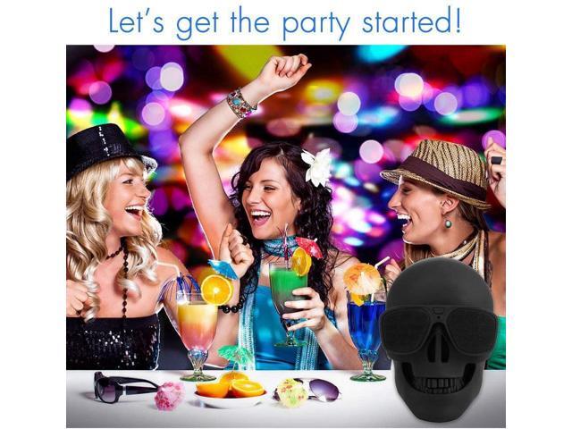 DORNLAT Skull Bluetooth Speakers, Portable Wireless Speaker Built-in Mic, Cool Creative Design Bass Stereo Speaker for Halloween, Party, Travel,...